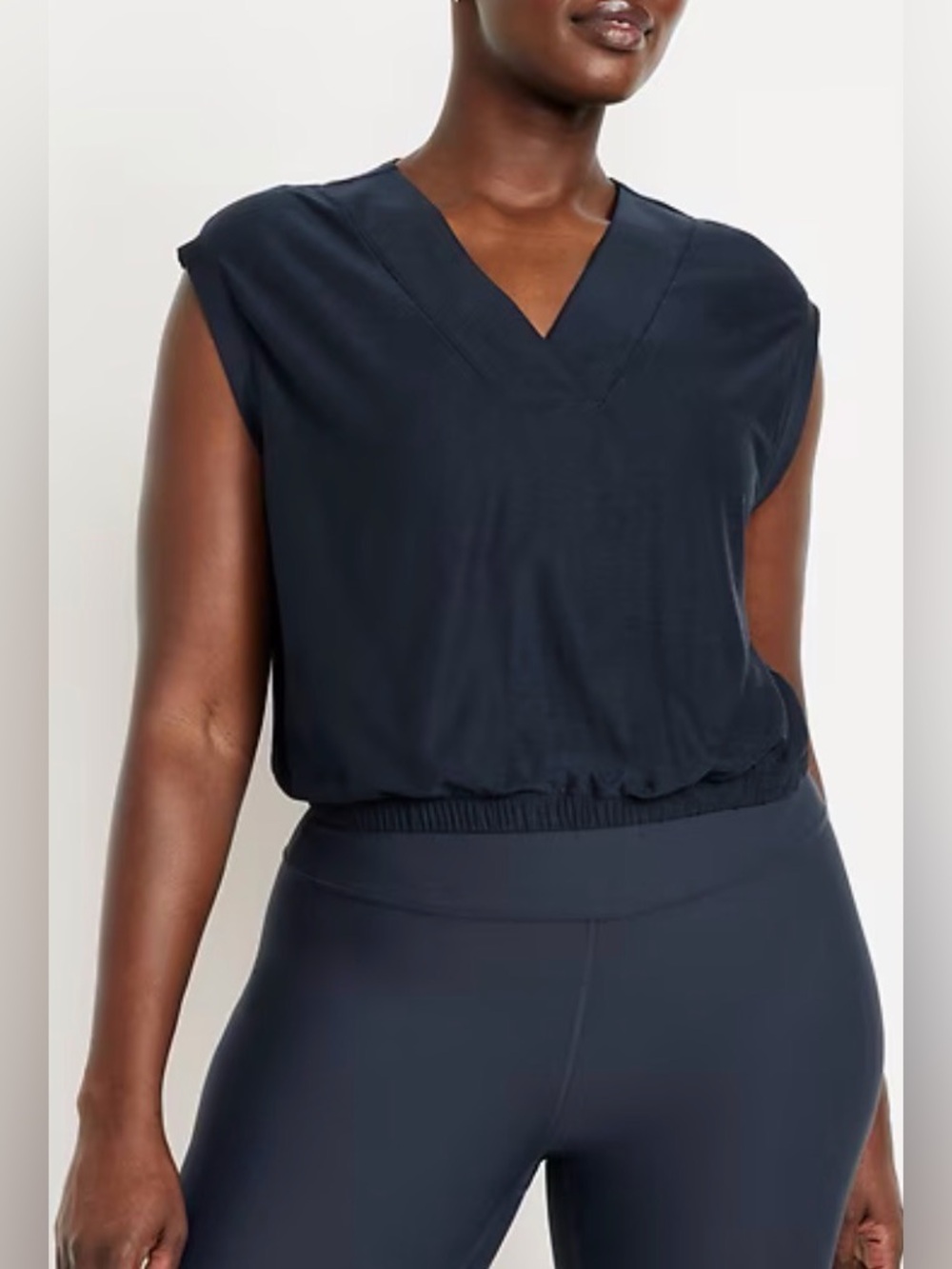 *4/$20* Old Navy CloudMotion V-Neck Tank, Dusk Navy, sz L Tall